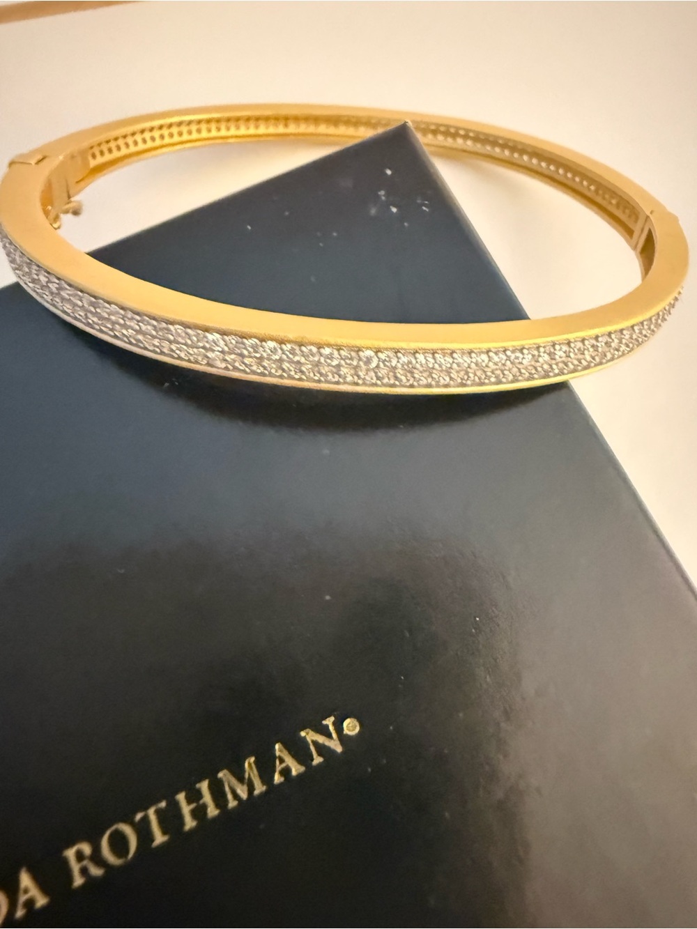 Freida ROTHMAN Double Roe Pave Hinged Bangle